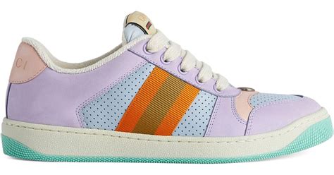 gucci screener sneakers purple|gucci screener low top sneakers.